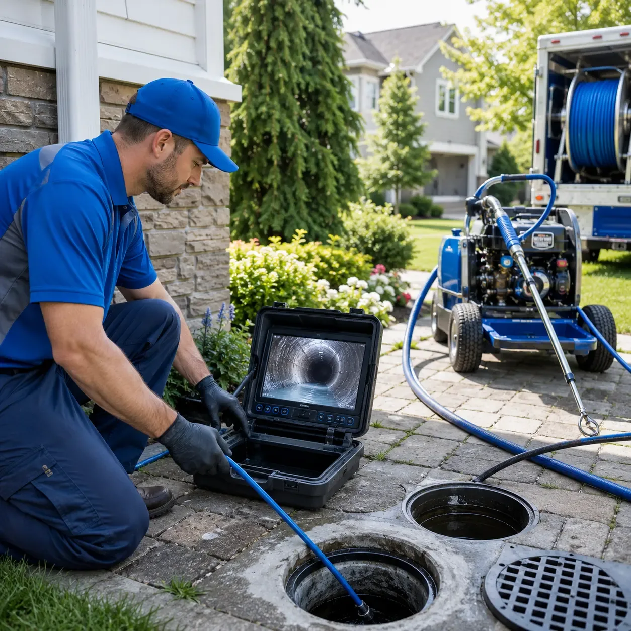 Outdoor drain cleaning professionals serving Ararat, NC